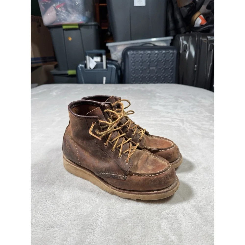Red Wing Classic Moc Toe Boots Size 7 Brown MADE IN USA